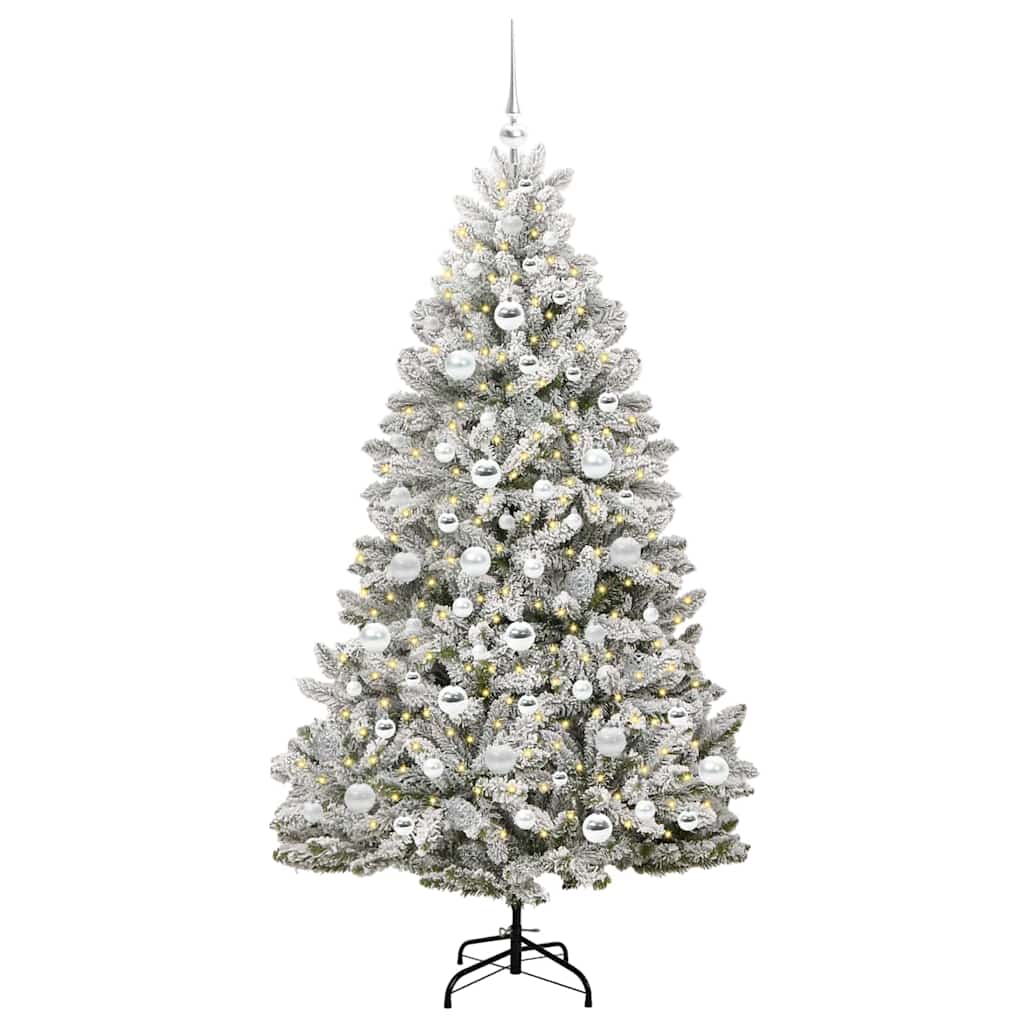 Albero di Natale artificiale 180 cm 300 LED Bianco caldo