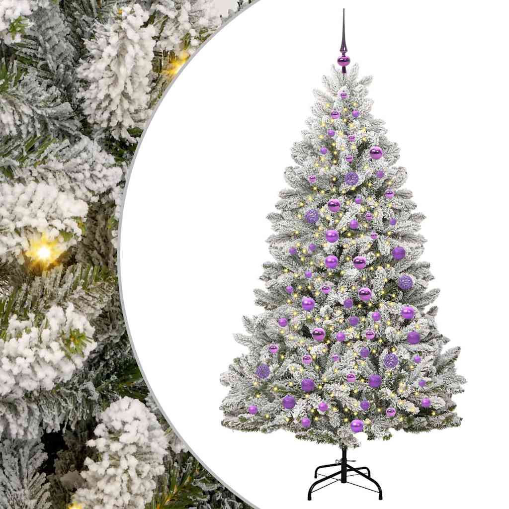 Albero di Natale artificiale 180 cm 300 LED Bianco caldo