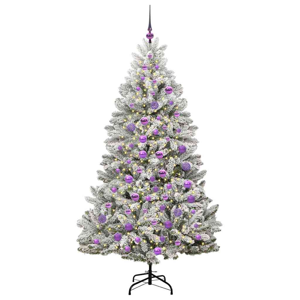 Albero di Natale artificiale 180 cm 300 LED Bianco caldo