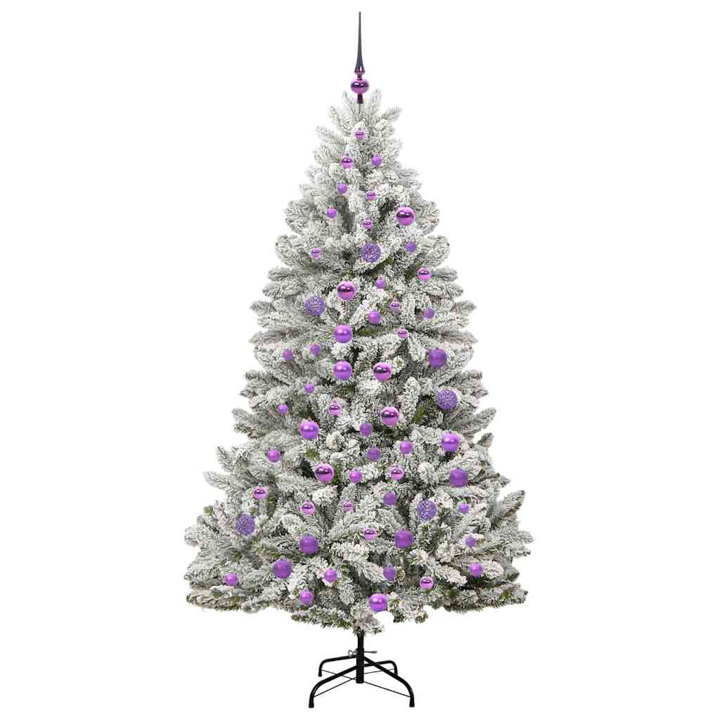 Albero di Natale artificiale 180 cm 300 LED Bianco caldo