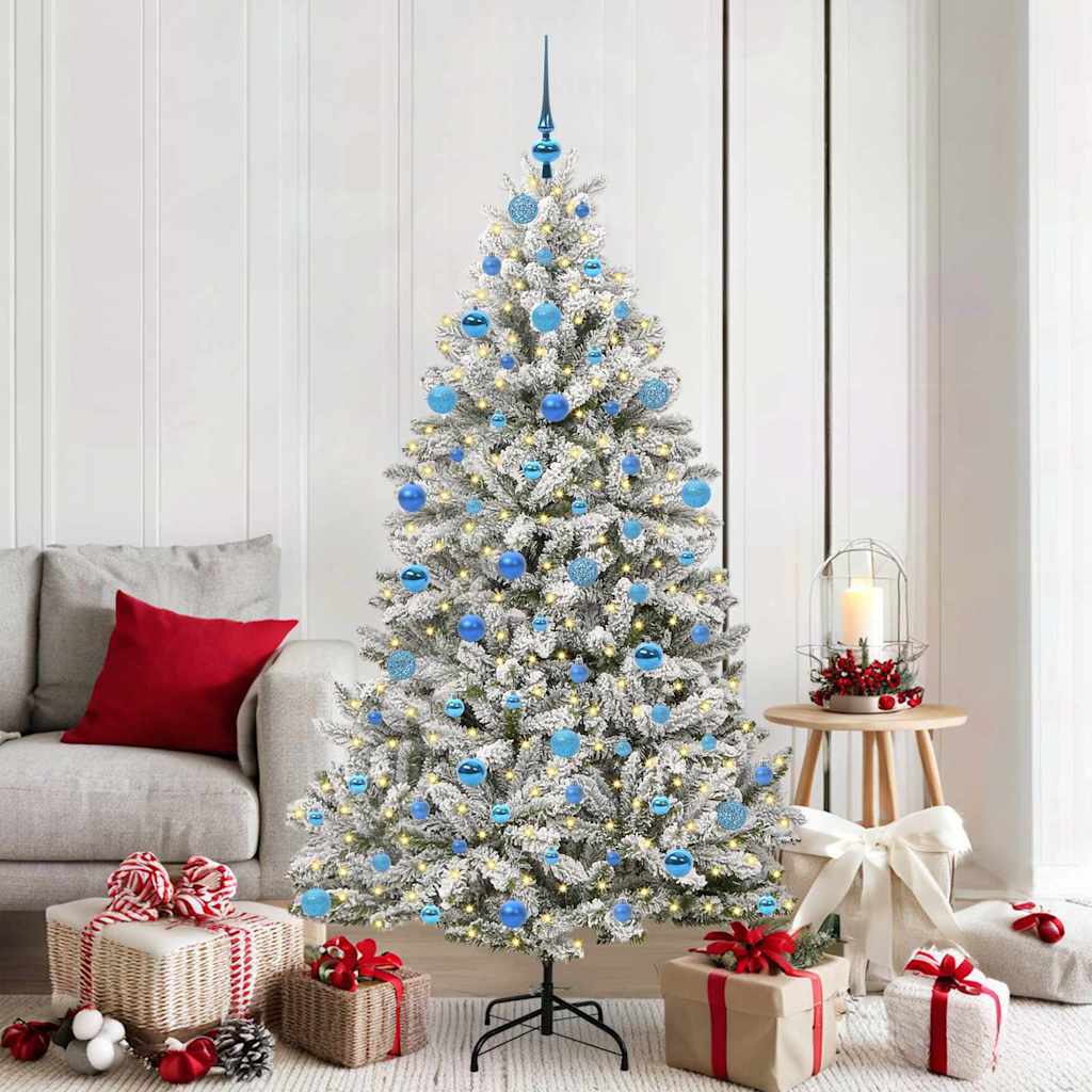 Albero di Natale artificiale 180 cm 300 LED Bianco caldo