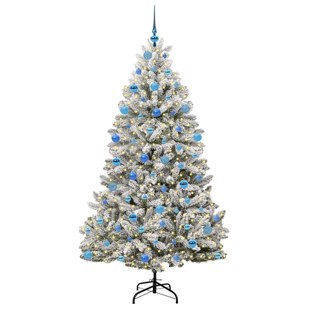 Albero di Natale artificiale 180 cm 300 LED Bianco caldo