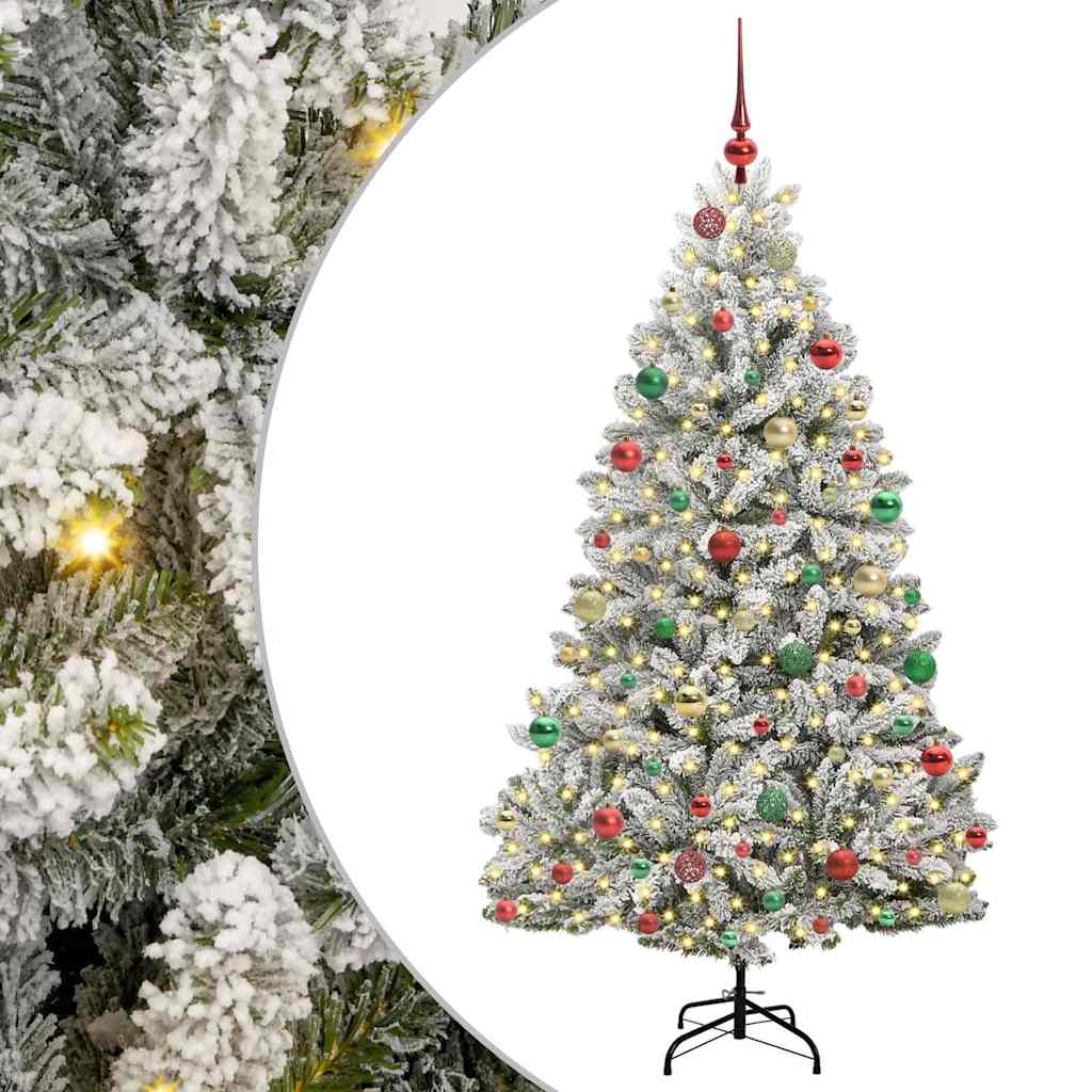 Albero di Natale artificiale 180 cm 300 LED Bianco caldo