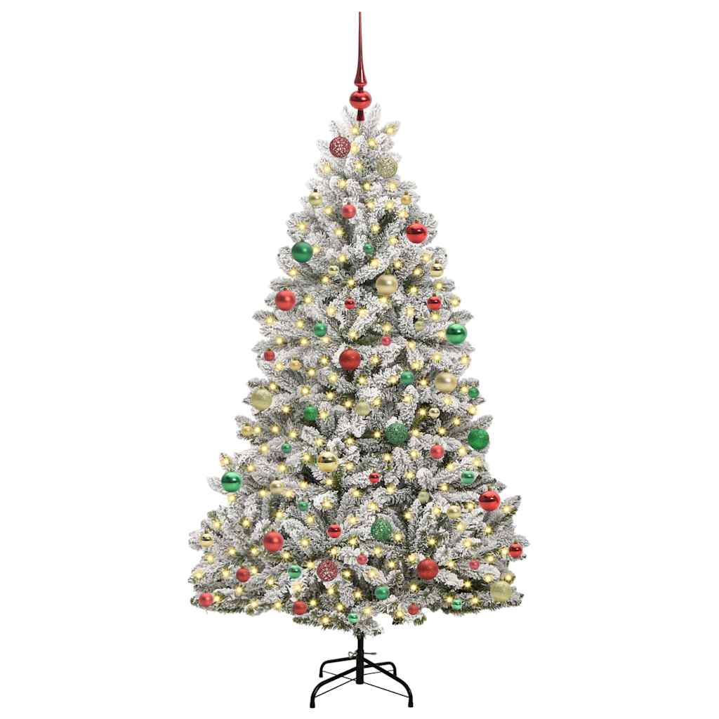 Albero di Natale artificiale 180 cm 300 LED Bianco caldo