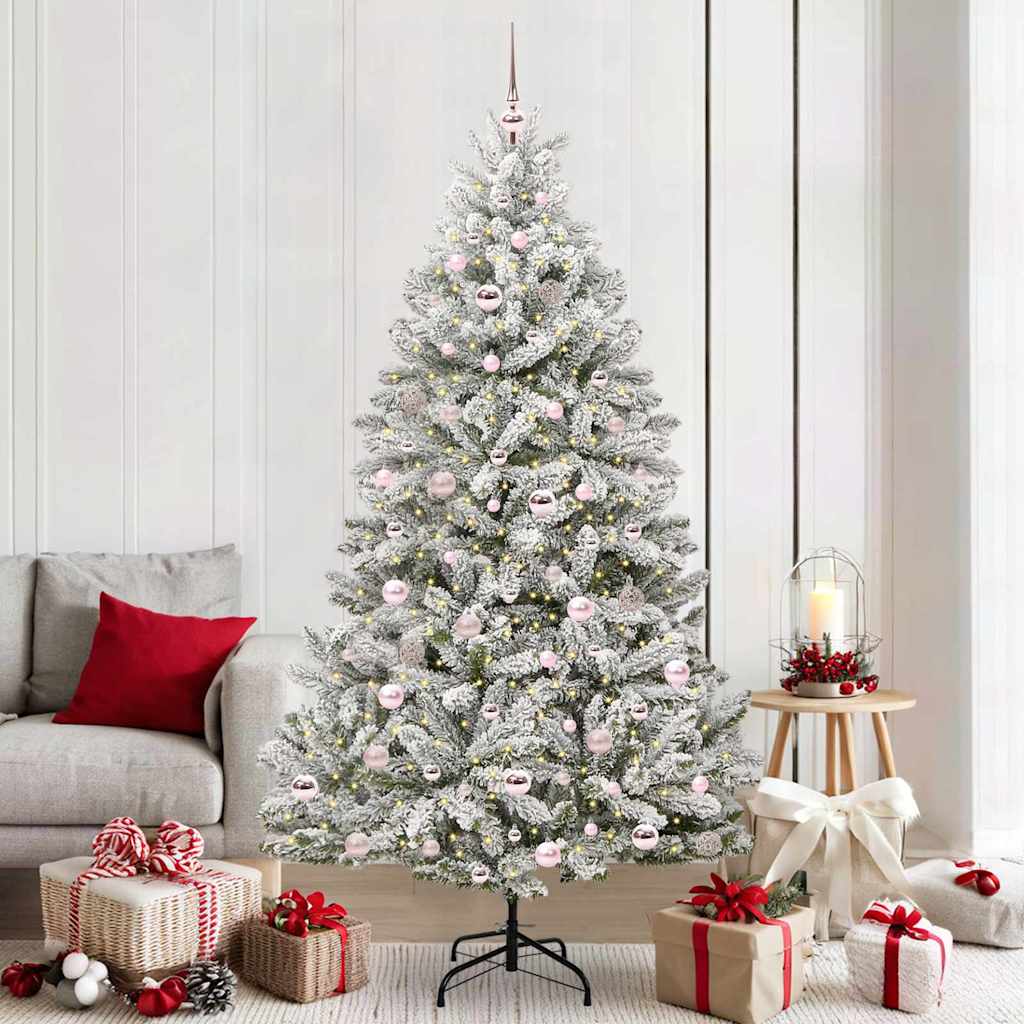 Albero di Natale artificiale 210 cm 300 LED Bianco caldo