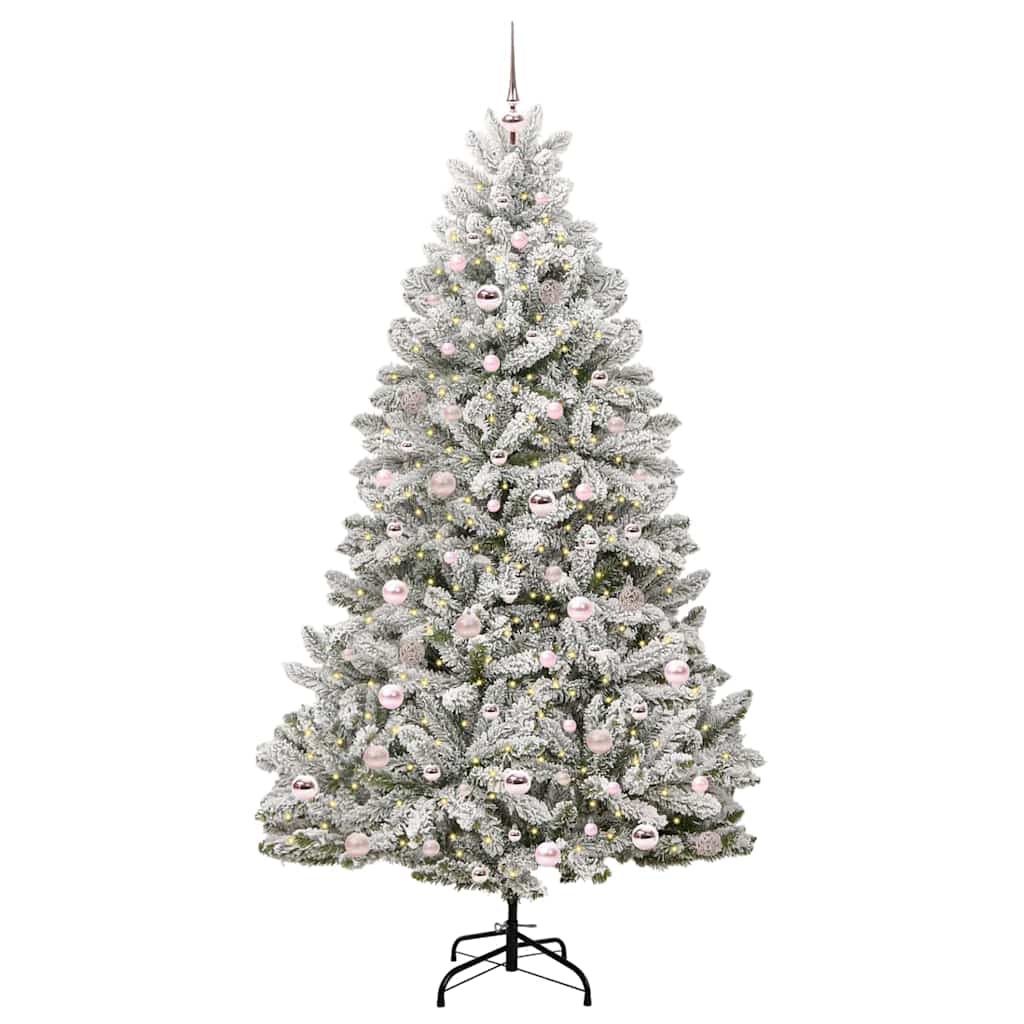 Albero di Natale artificiale 210 cm 300 LED Bianco caldo