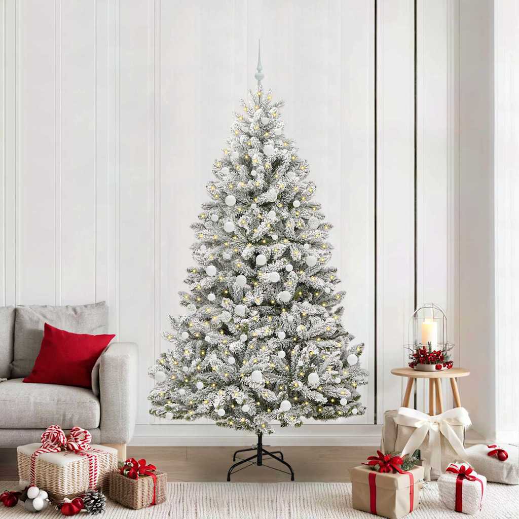 Albero di Natale artificiale 210 cm 300 LED Bianco caldo