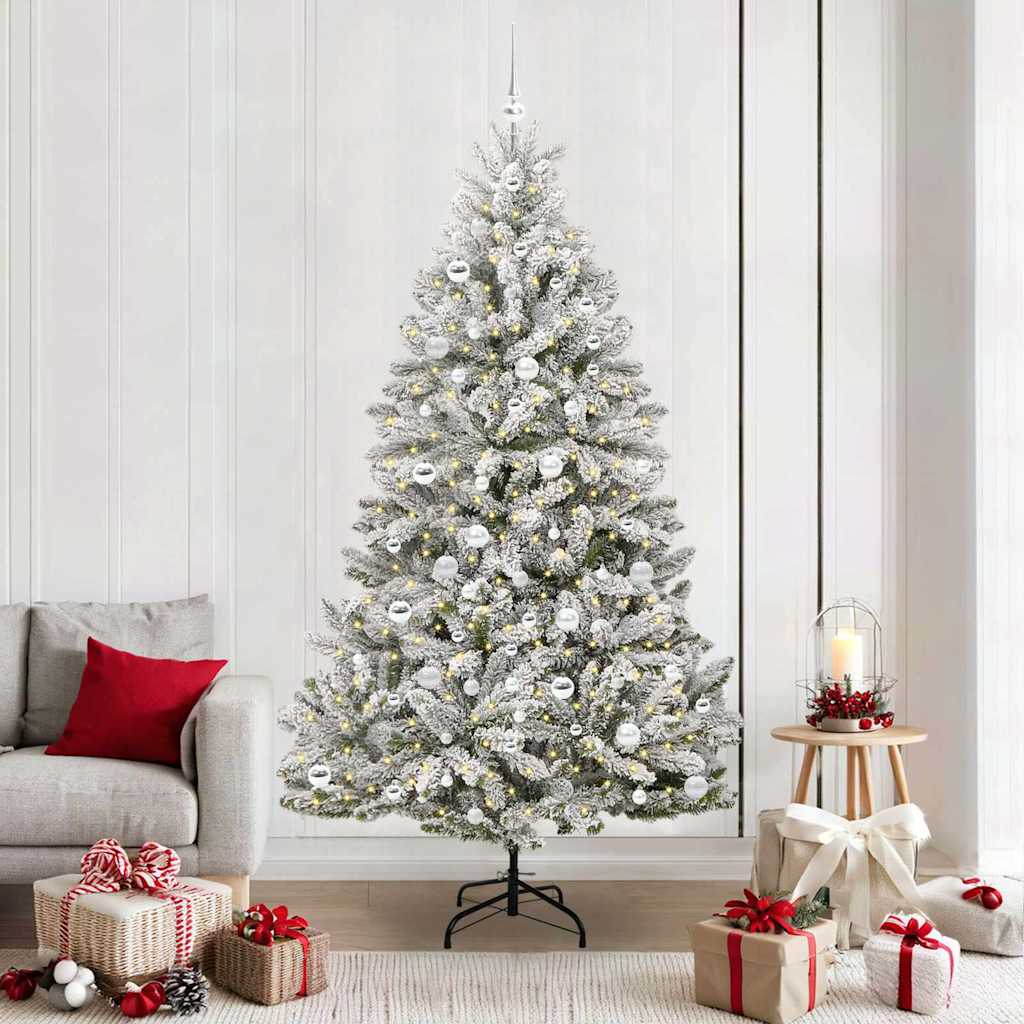 Albero di Natale artificiale 210 cm 300 LED Bianco caldo