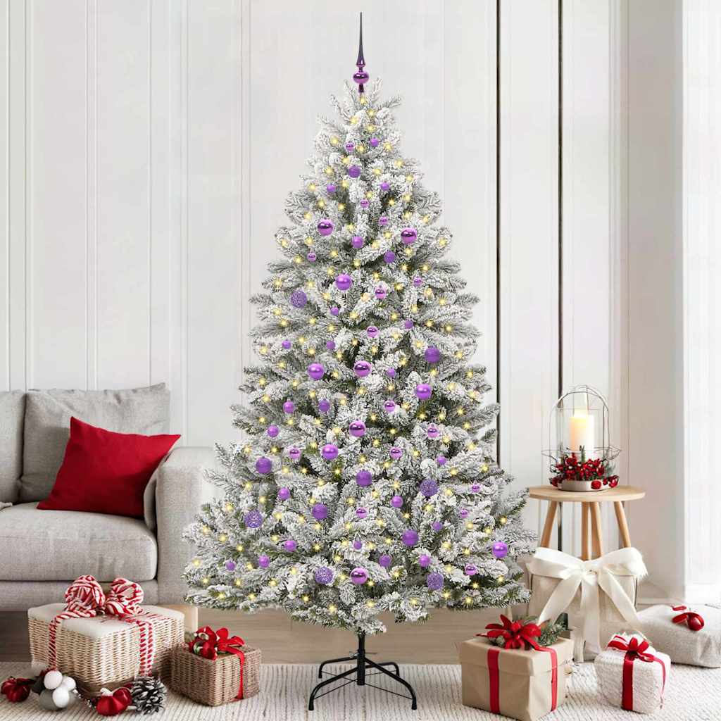 Albero di Natale artificiale 210 cm 300 LED Bianco caldo