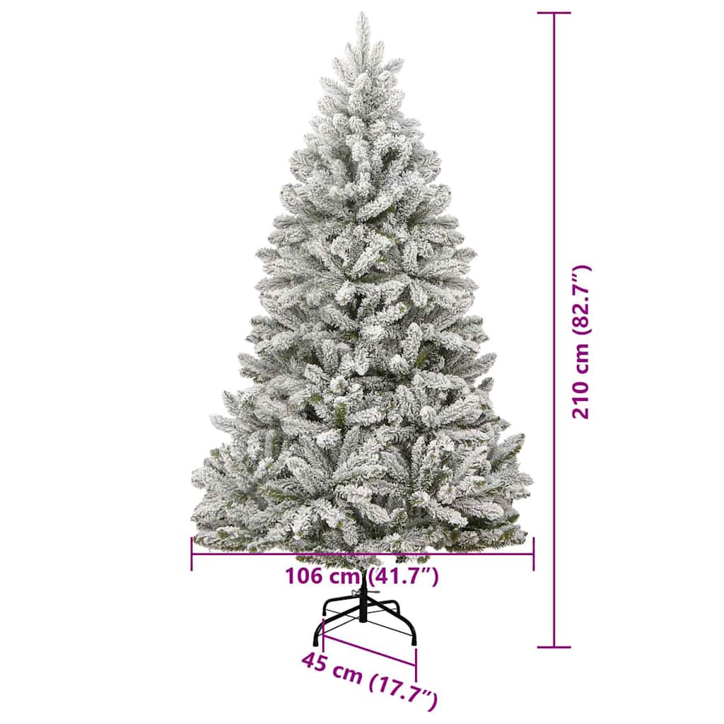 Albero di Natale artificiale 210 cm 300 LED Bianco caldo