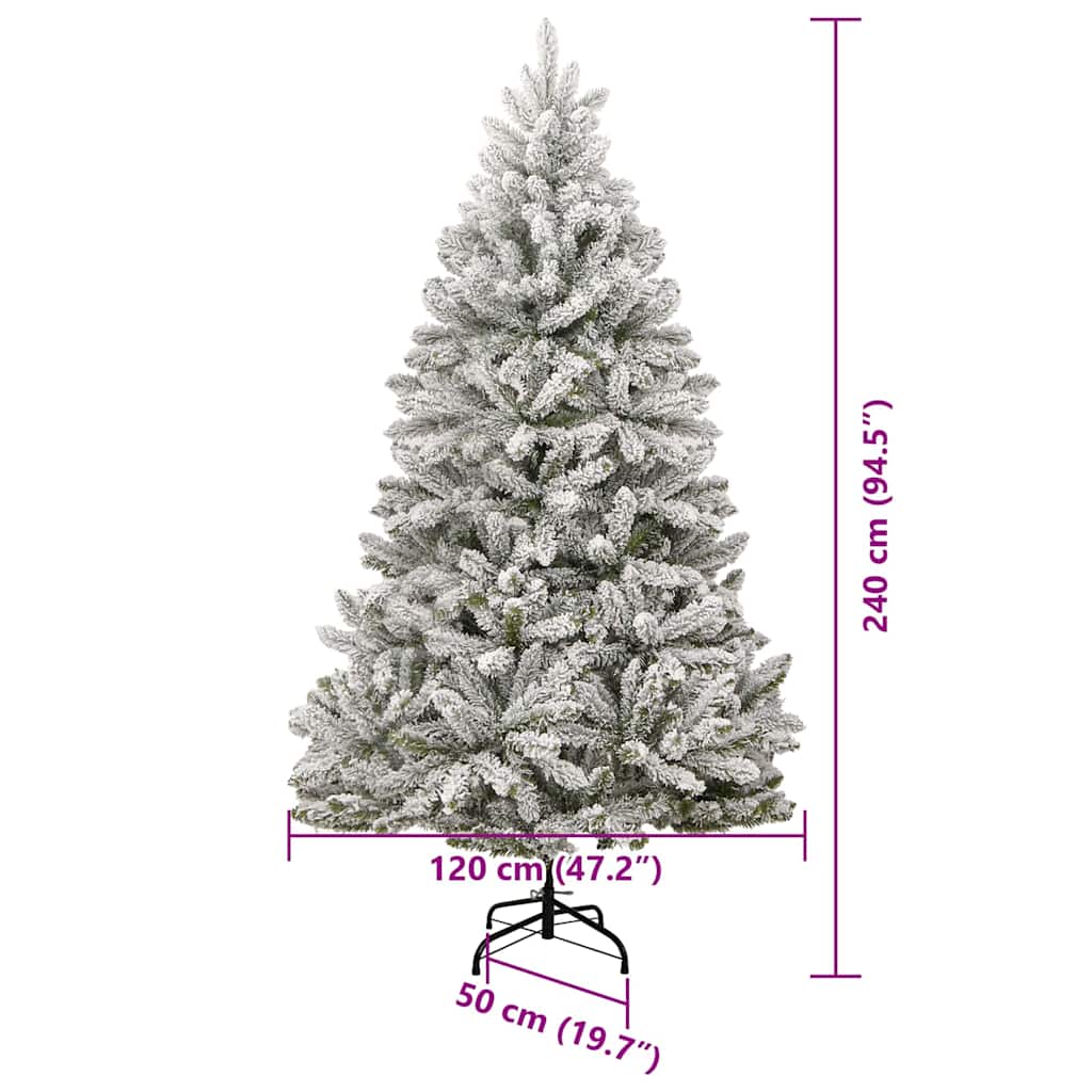 Albero di Natale artificiale 240 cm 300 LED Bianco caldo