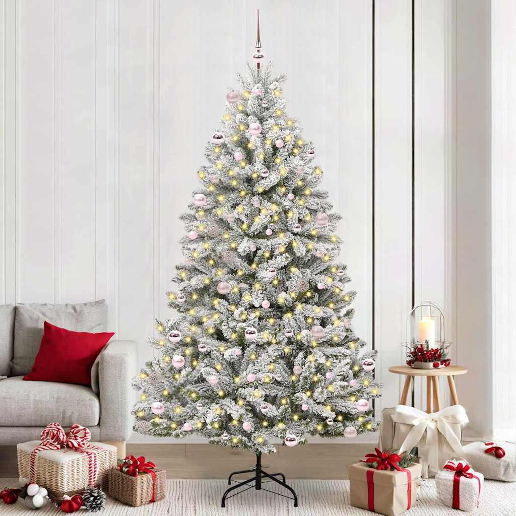 Albero di Natale artificiale 240 cm 300 LED Bianco caldo