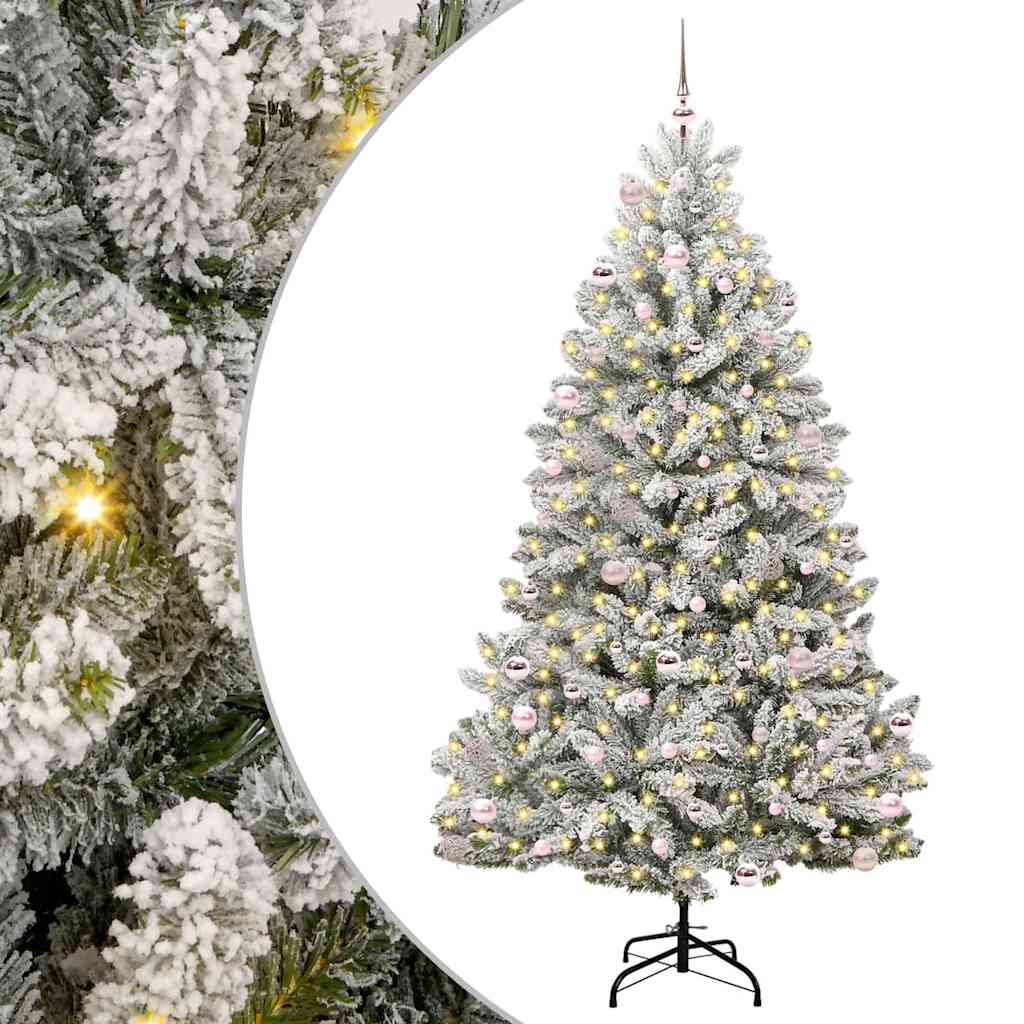Albero di Natale artificiale 240 cm 300 LED Bianco caldo
