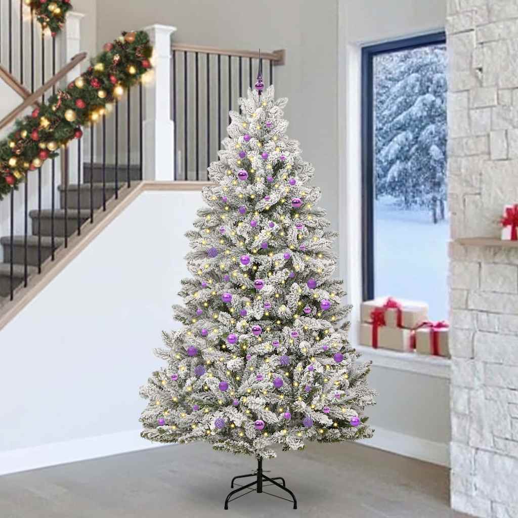 Albero di Natale artificiale 240 cm 300 LED Bianco caldo