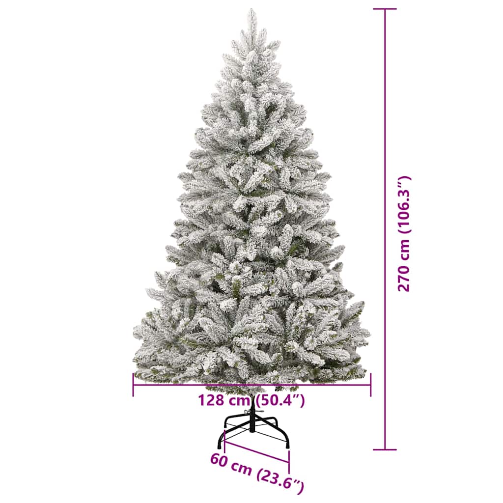 Albero di Natale artificiale 270 cm 300 LED Bianco caldo