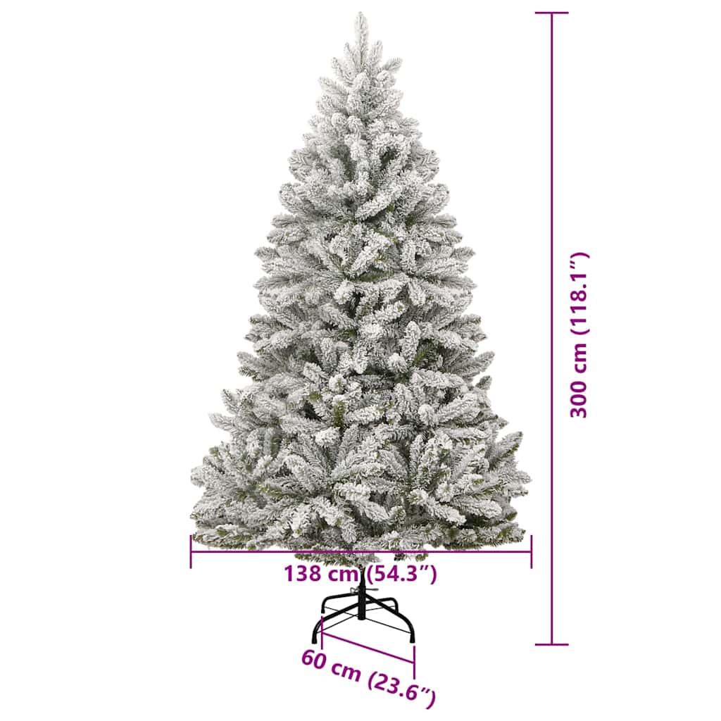 Albero di Natale artificiale 300 cm 300 LED Bianco caldo