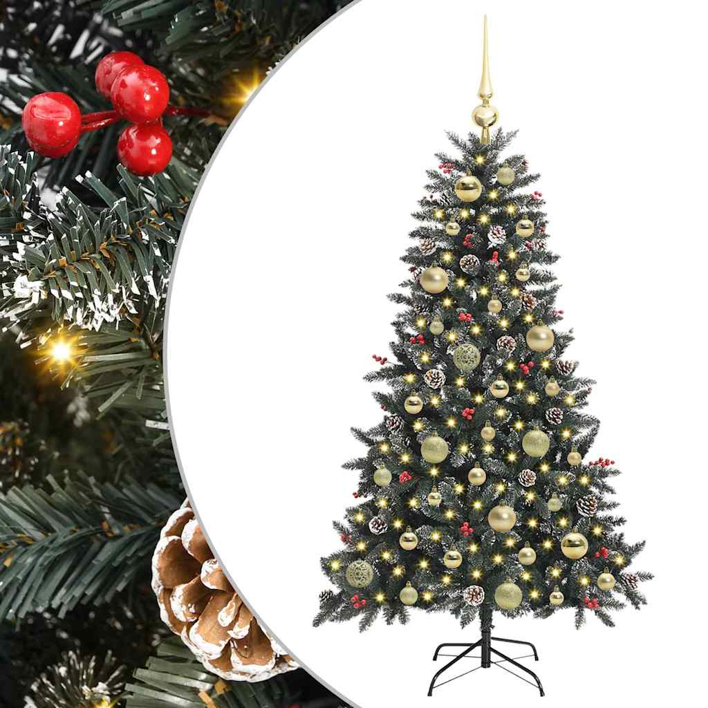 Albero di Natale artificiale con 150 LED Verde 120 cm
