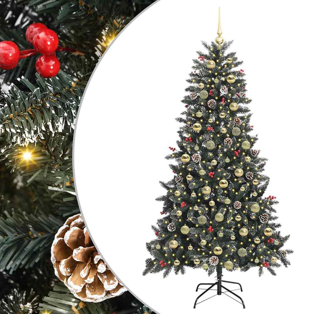 Albero di Natale artificiale con 300 LED Verde 180 cm