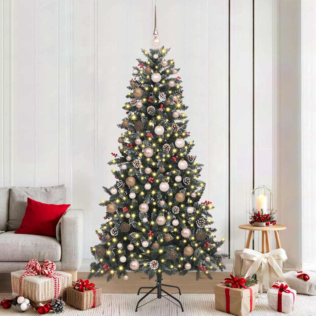Albero di Natale artificiale con 300 LED Verde 210 cm