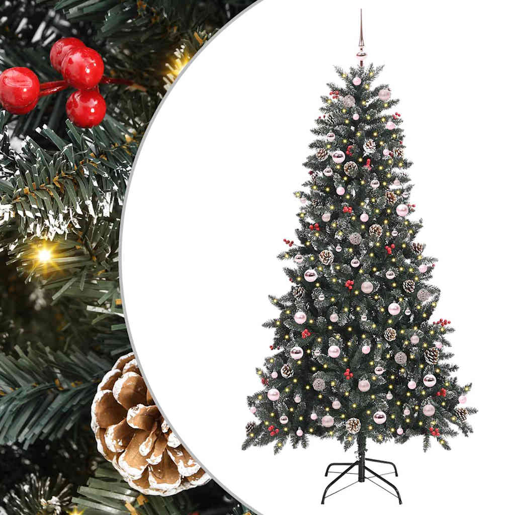Albero di Natale artificiale con 300 LED Verde 210 cm