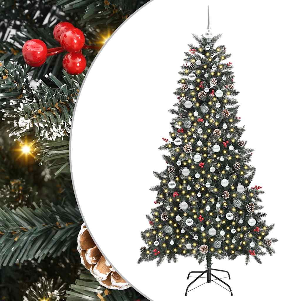 Albero di Natale artificiale con 300 LED Verde 210 cm