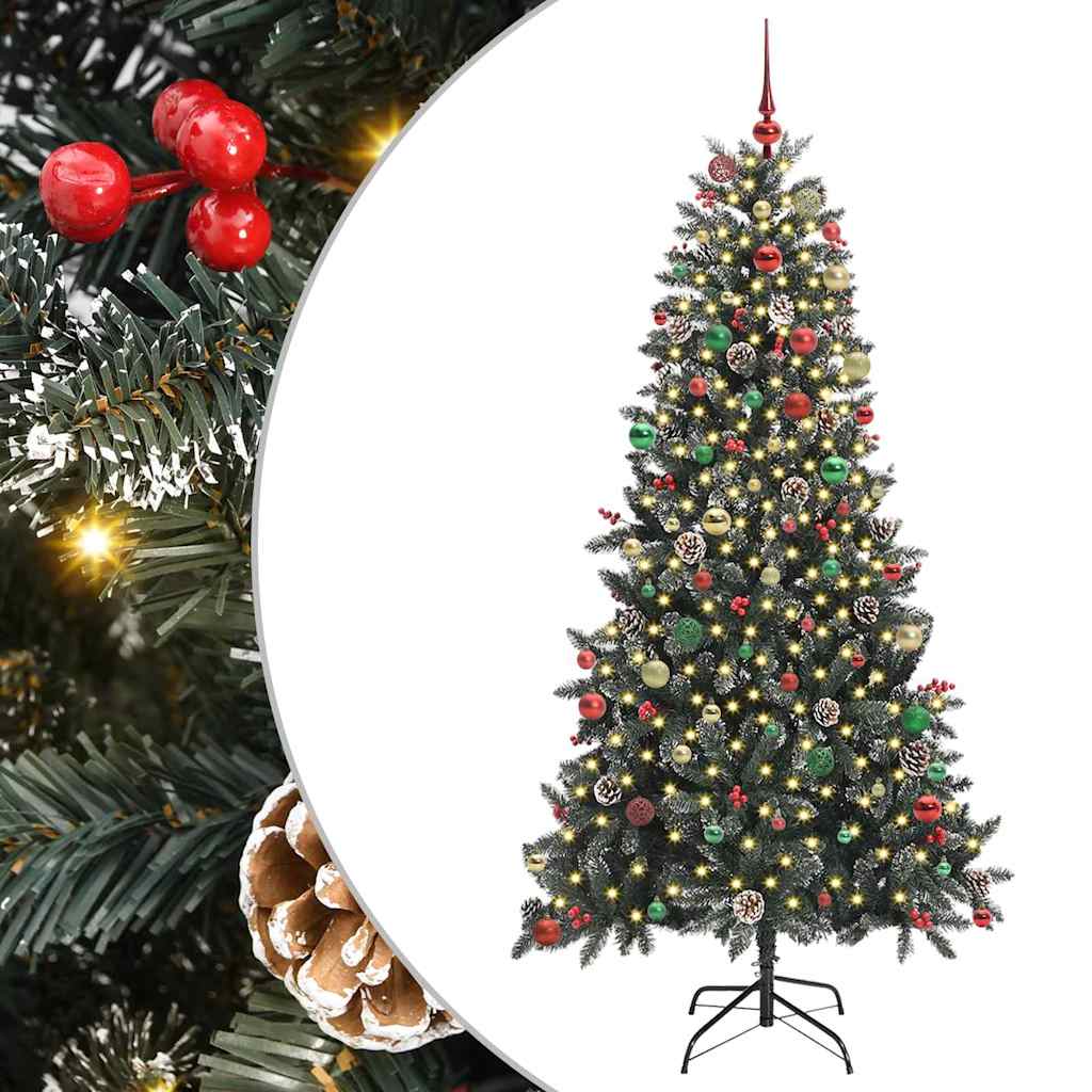 Albero di Natale artificiale con 300 LED Verde 210 cm