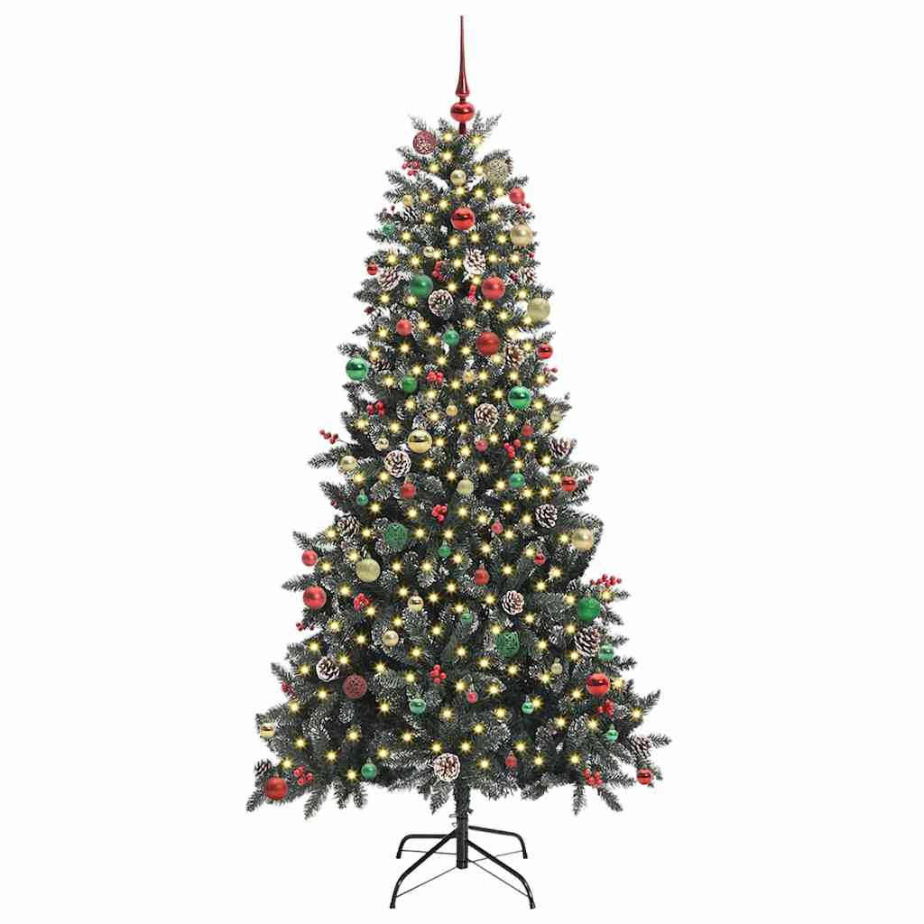 Albero di Natale artificiale con 300 LED Verde 210 cm