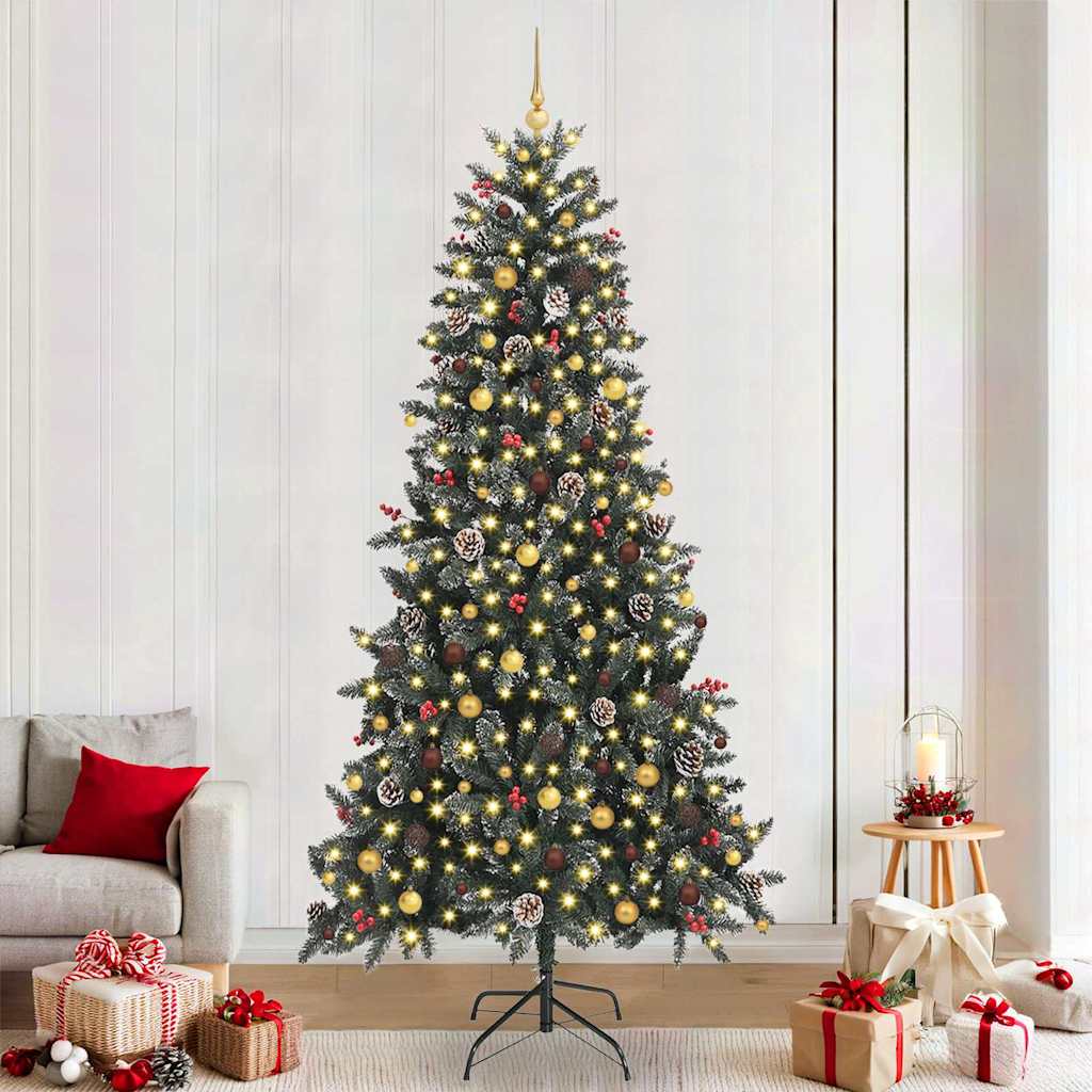 Albero di Natale artificiale con 300 LED Verde 240 cm