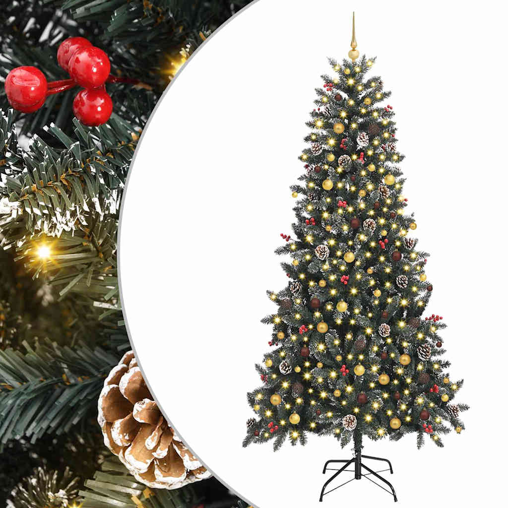 Albero di Natale artificiale con 300 LED Verde 240 cm