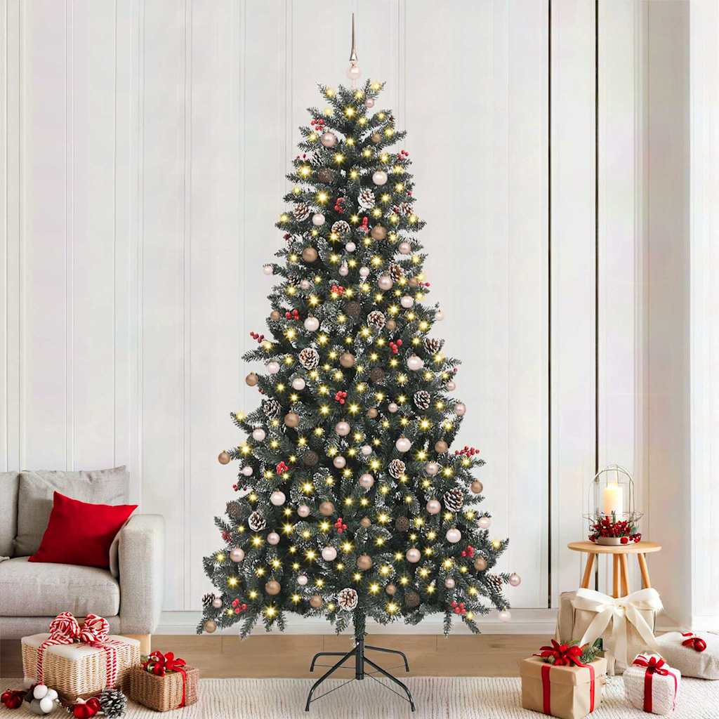 Albero di Natale artificiale con 300 LED Verde 240 cm