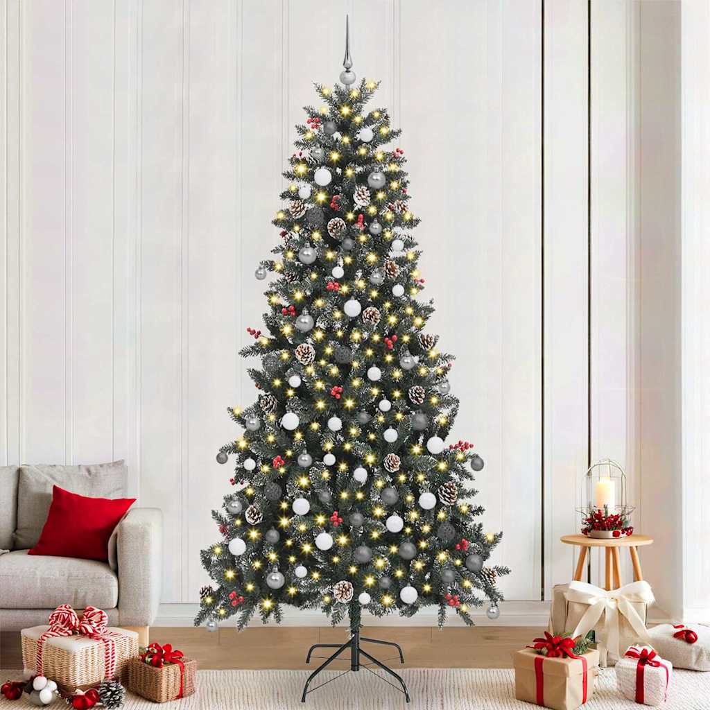 Albero di Natale artificiale con 300 LED Verde 240 cm