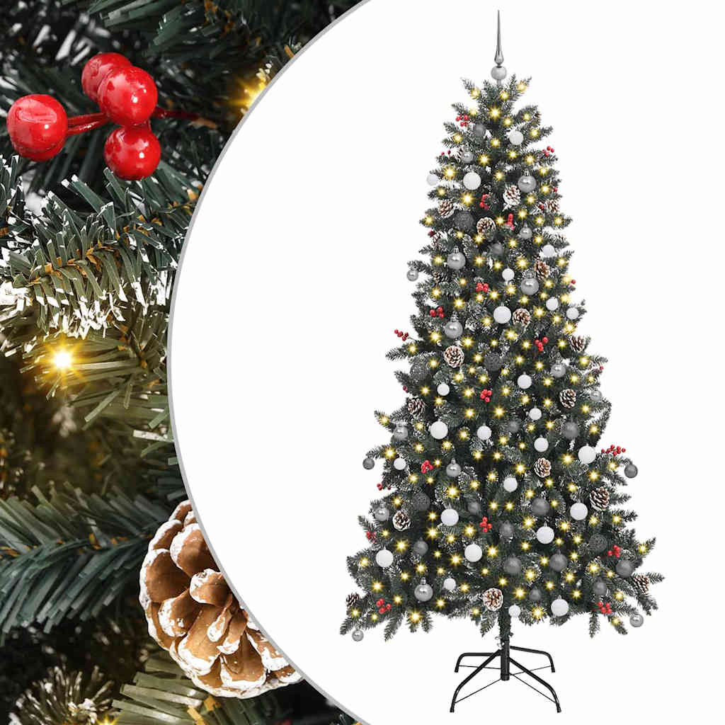 Albero di Natale artificiale con 300 LED Verde 240 cm