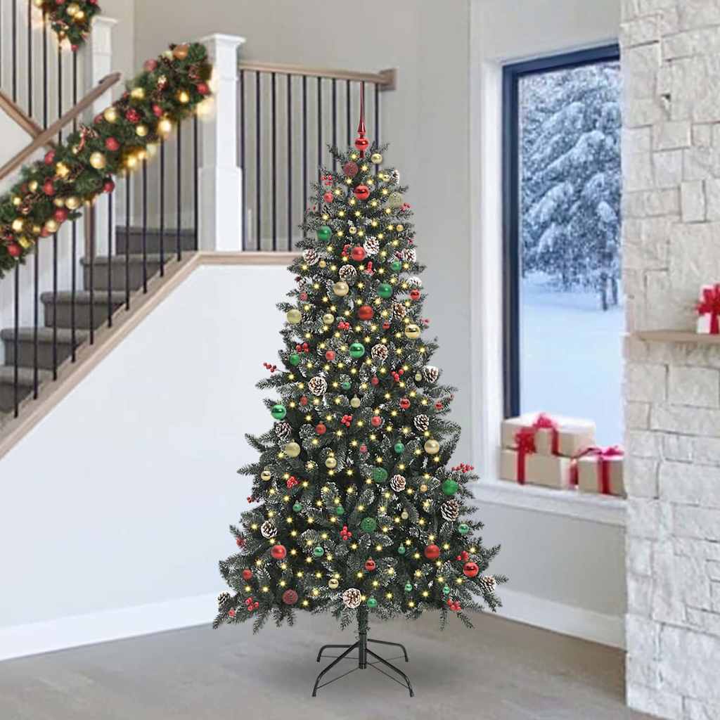 Albero di Natale artificiale con 300 LED Verde 240 cm