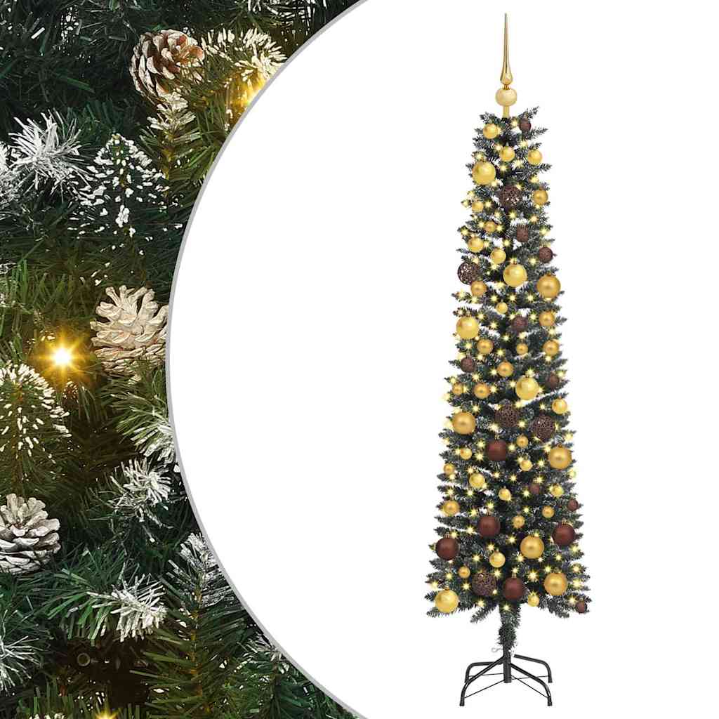 Albero di Natale artificiale con 300 LED Verde 180 cm