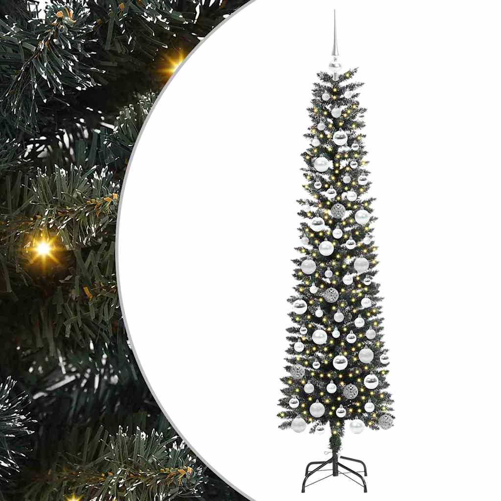 Albero di Natale artificiale con 300 LED Verde 180 cm