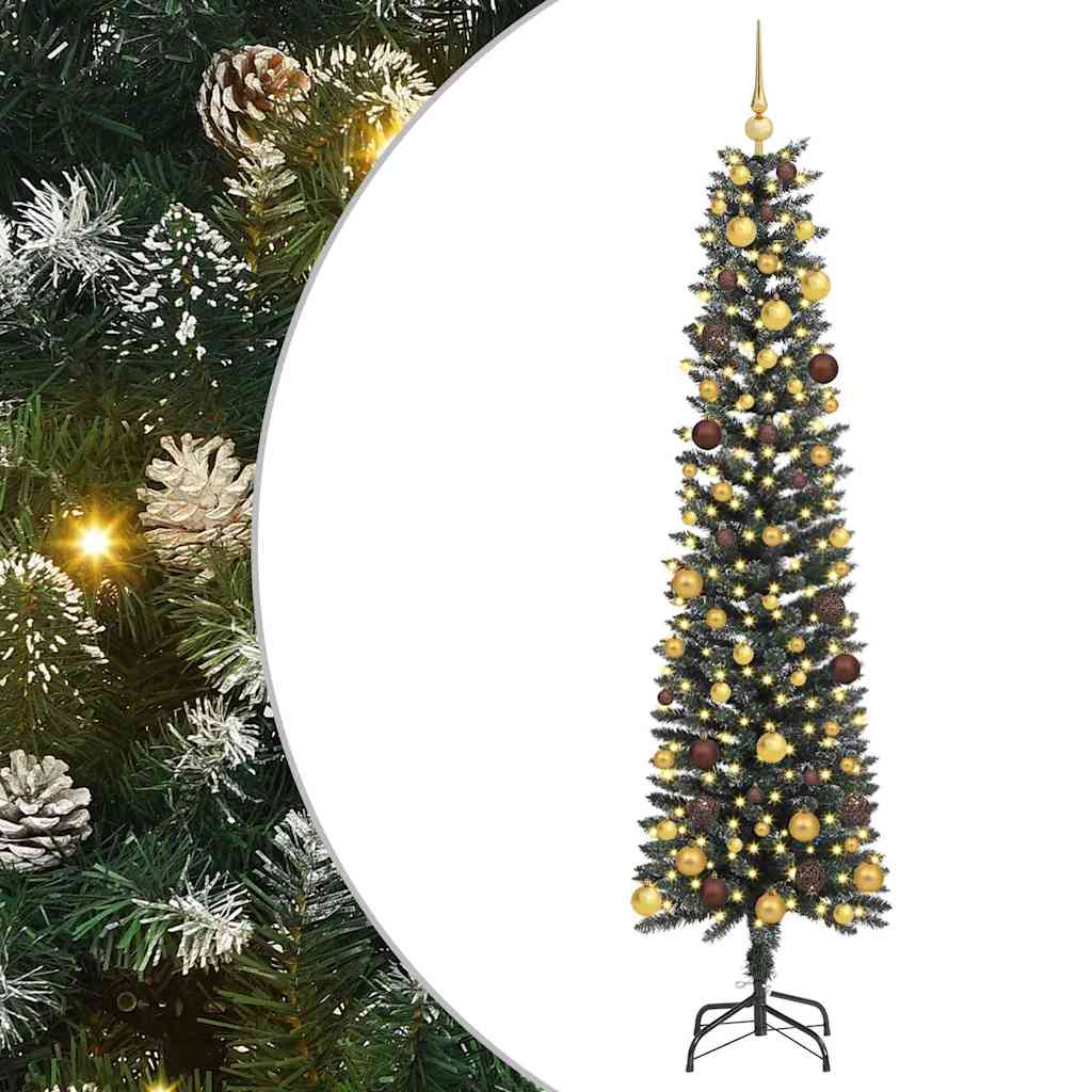 Albero di Natale artificiale con 300 LED Verde 210 cm