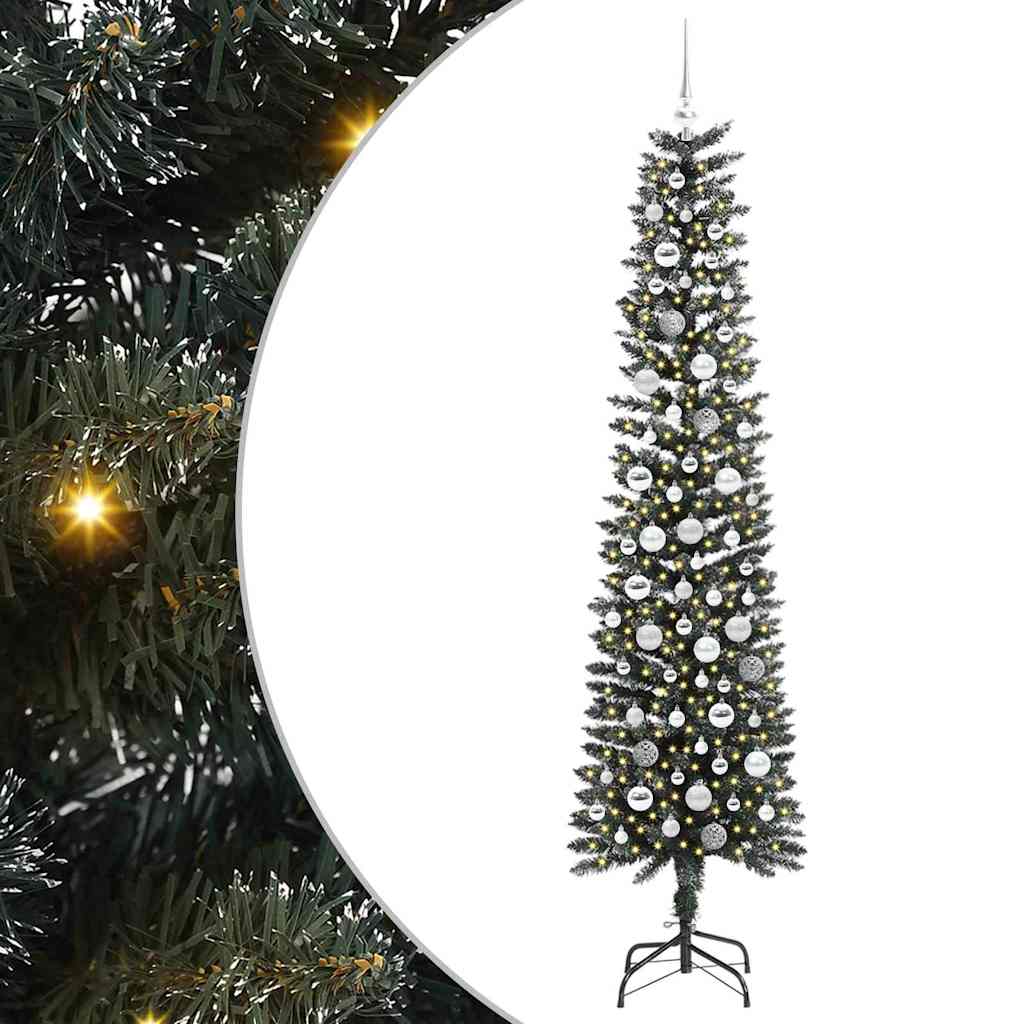 Albero di Natale artificiale con 300 LED Verde 210 cm