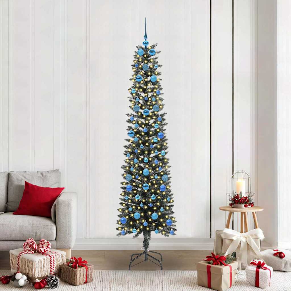 Albero di Natale artificiale con 300 LED Verde 210 cm