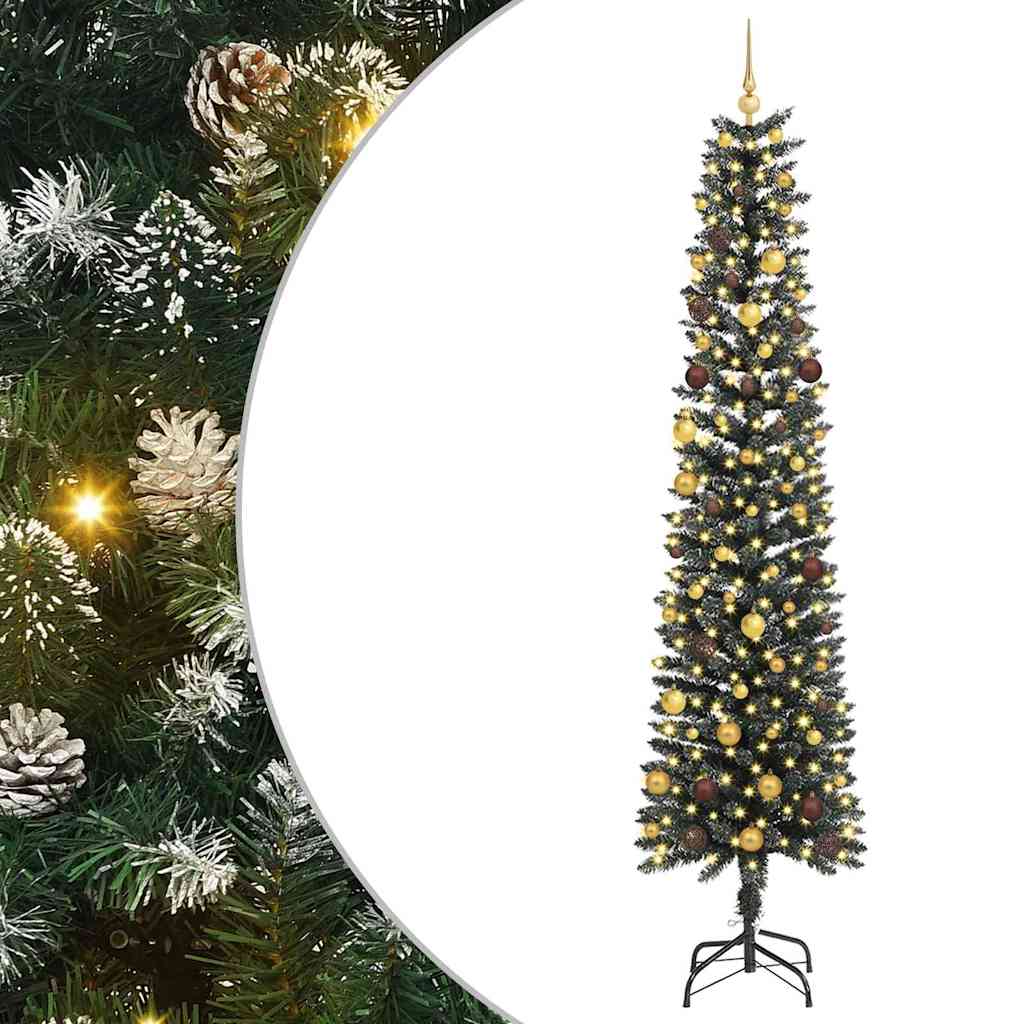 Albero di Natale artificiale con 300 LED Verde 240 cm