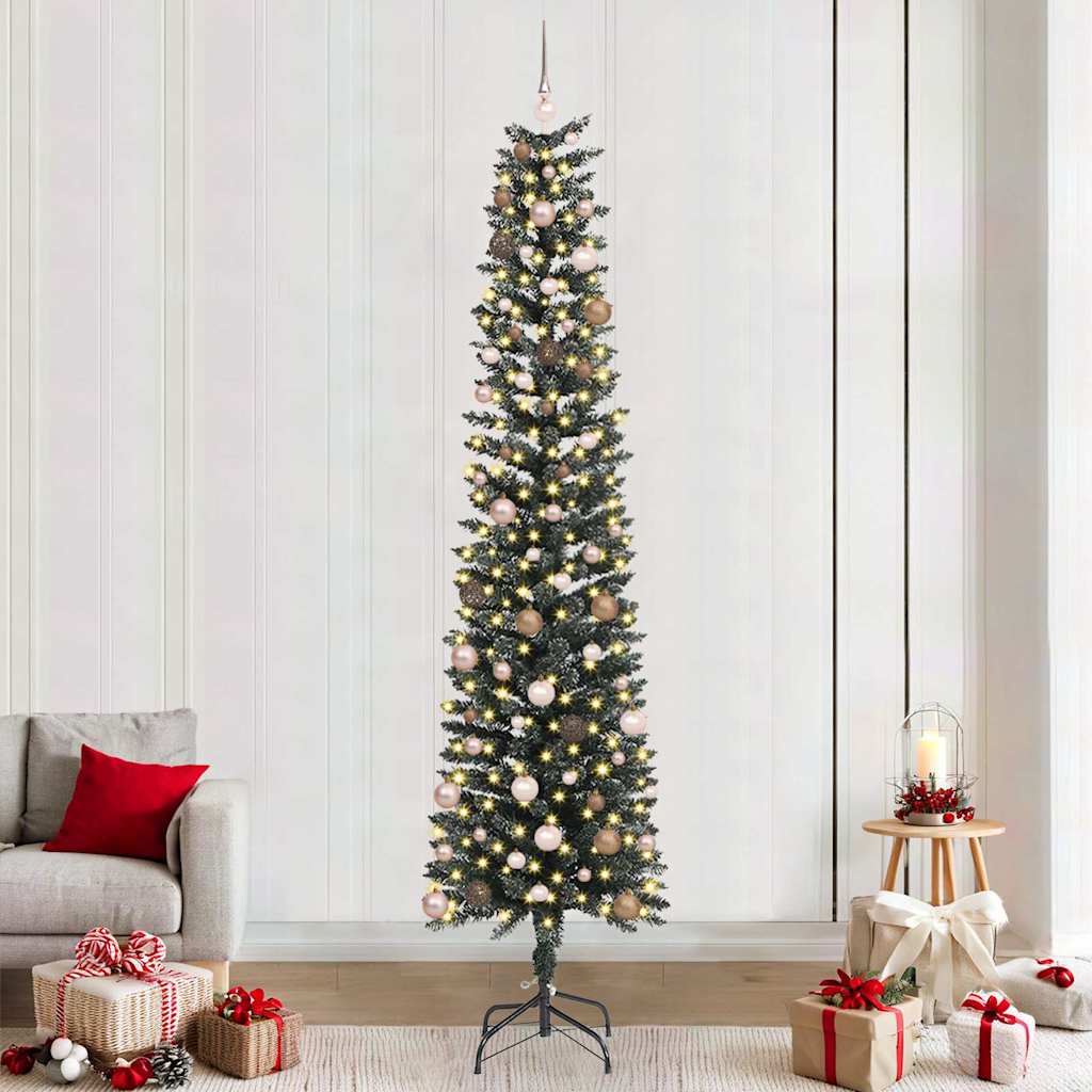 Albero di Natale artificiale con 300 LED Verde 240 cm