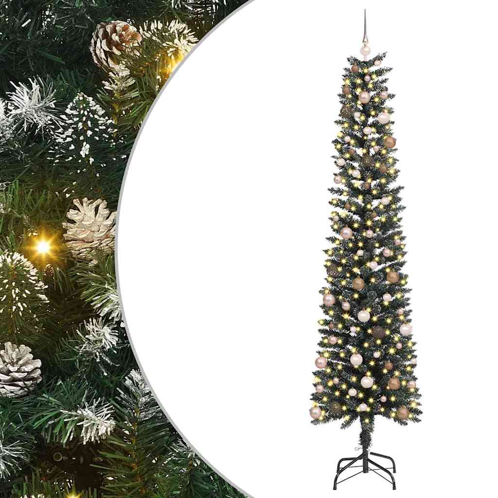 Albero di Natale artificiale con 300 LED Verde 240 cm