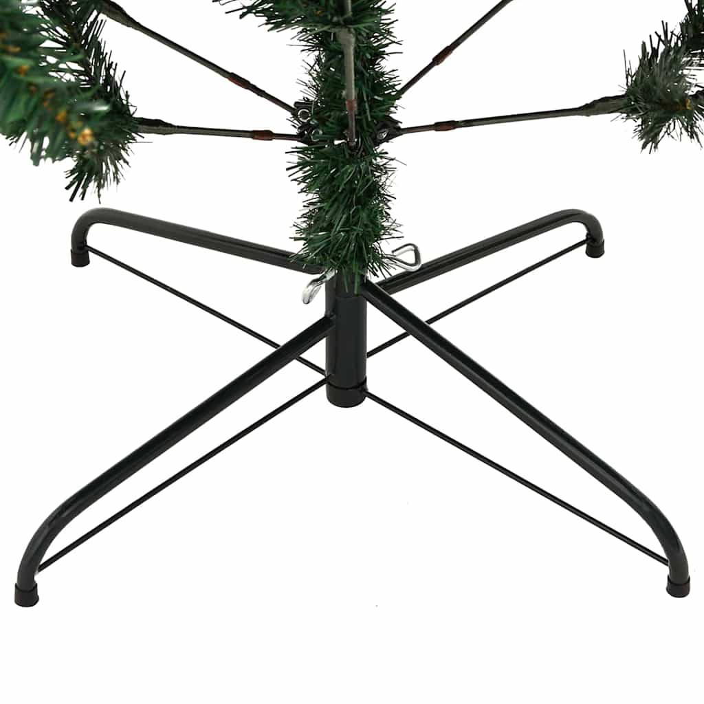 Albero di Natale Artificiale Pieghevole 150 LED Verde 150 cm