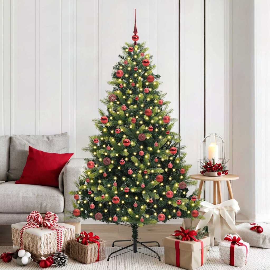 Albero di Natale Artificiale a Cerniera con 300 LED Verde