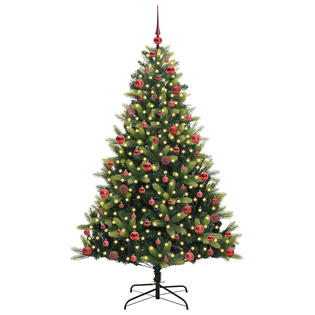 Albero di Natale Artificiale a Cerniera con 300 LED Verde