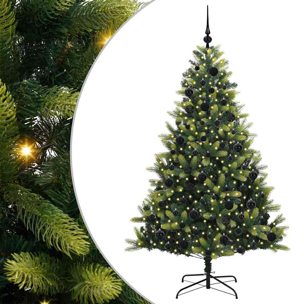 Albero di Natale Artificiale a Cerniera con 300 LED Verde