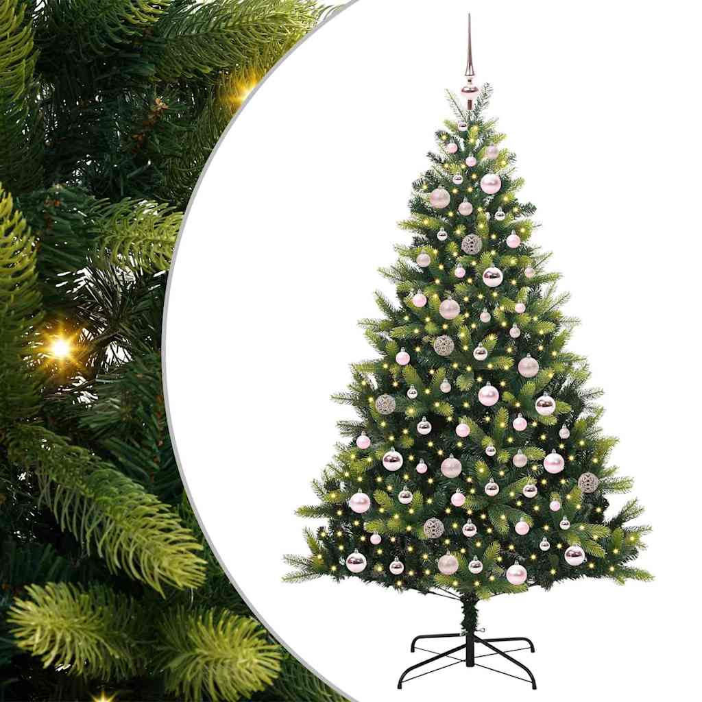 Albero di Natale Artificiale a Cerniera con 300 LED Verde