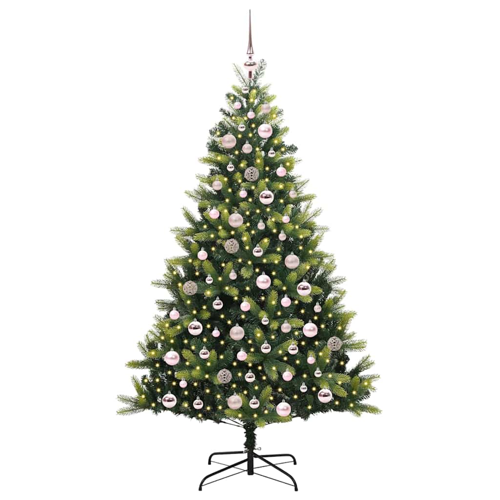 Albero di Natale Artificiale a Cerniera con 300 LED Verde
