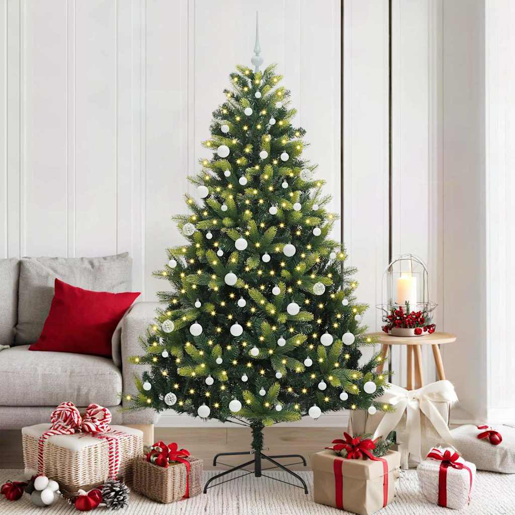 Albero di Natale Artificiale a Cerniera con 300 LED Verde