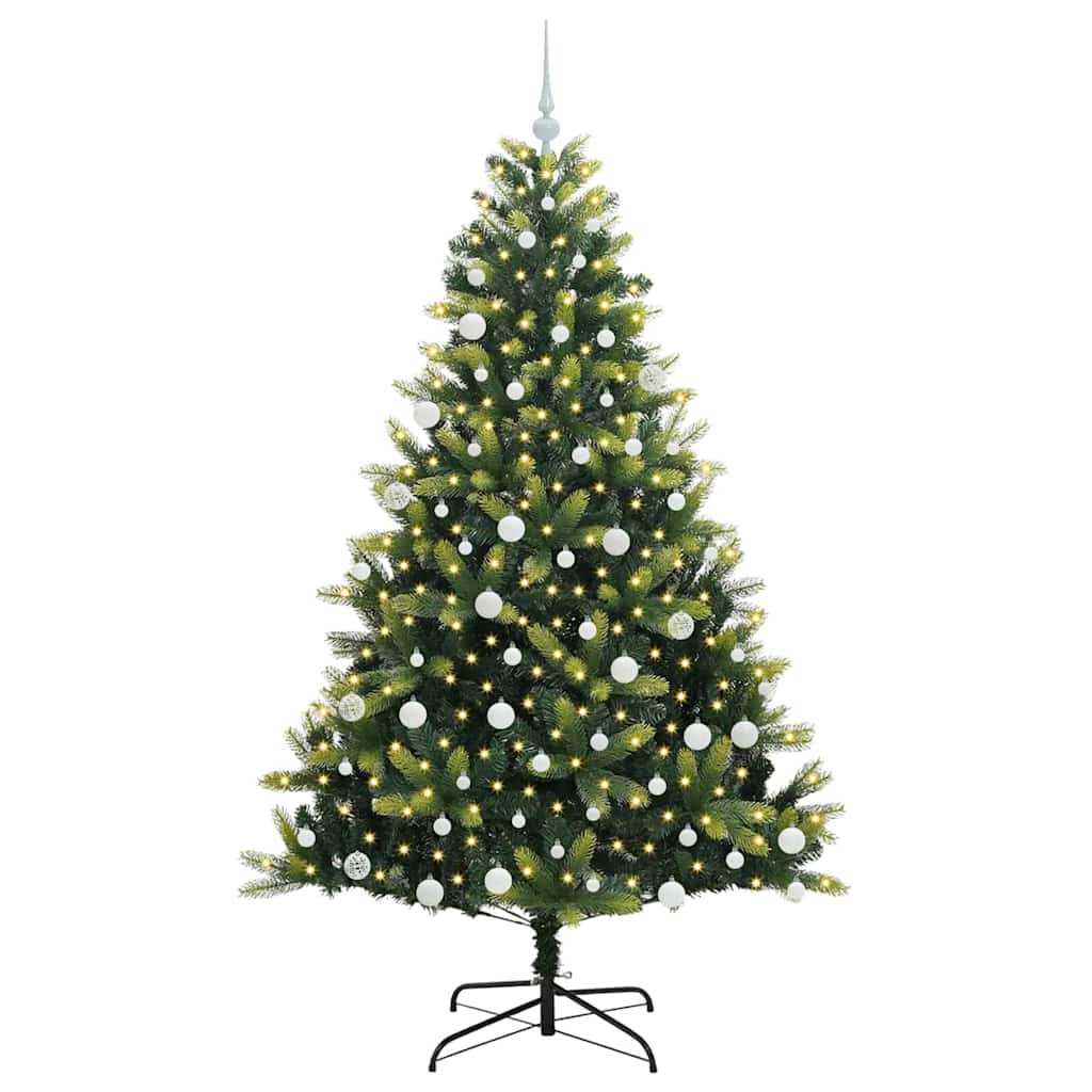 Albero di Natale Artificiale a Cerniera con 300 LED Verde