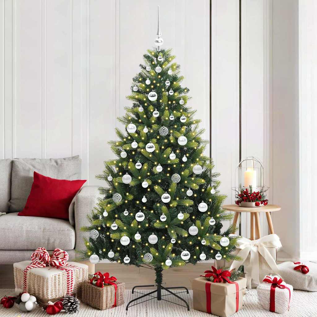 Albero di Natale Artificiale a Cerniera con 300 LED Verde